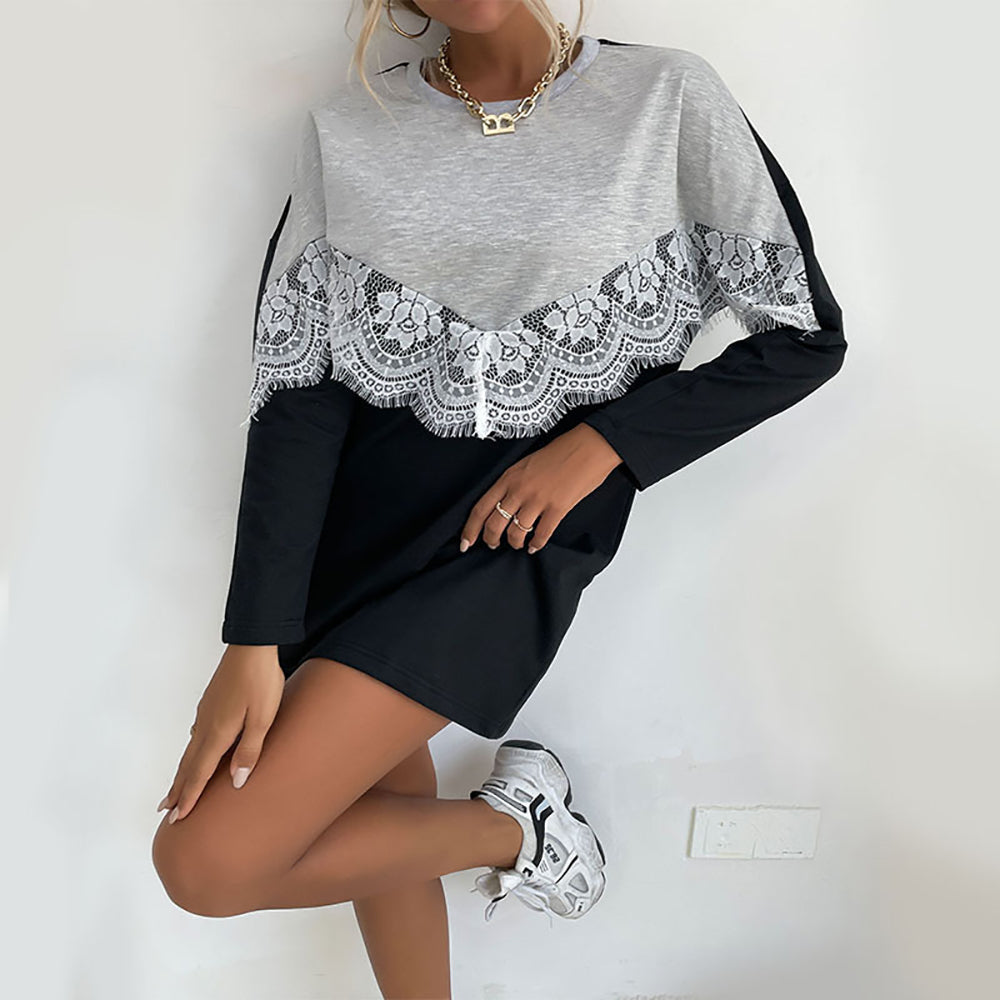 Grey A-Line Dress