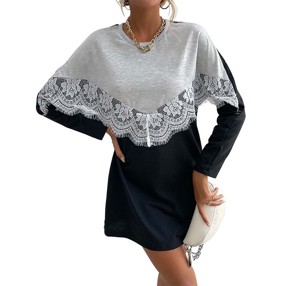 Grey A-Line Dress