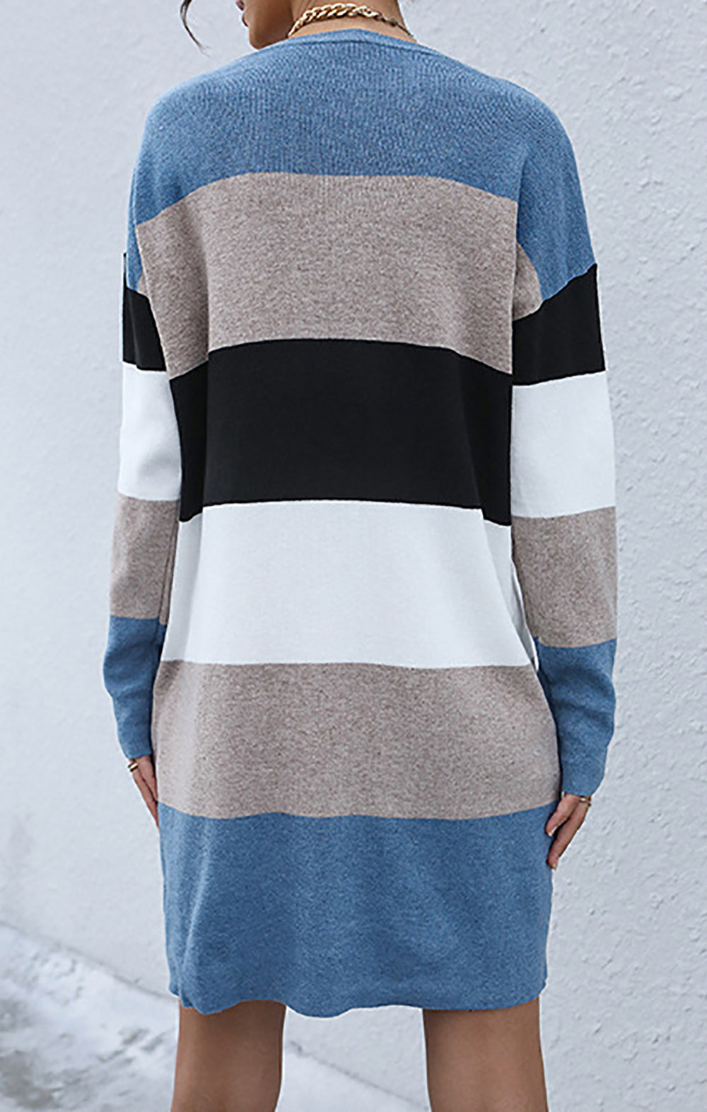 Colourblocked Georgette Bodycon Dress