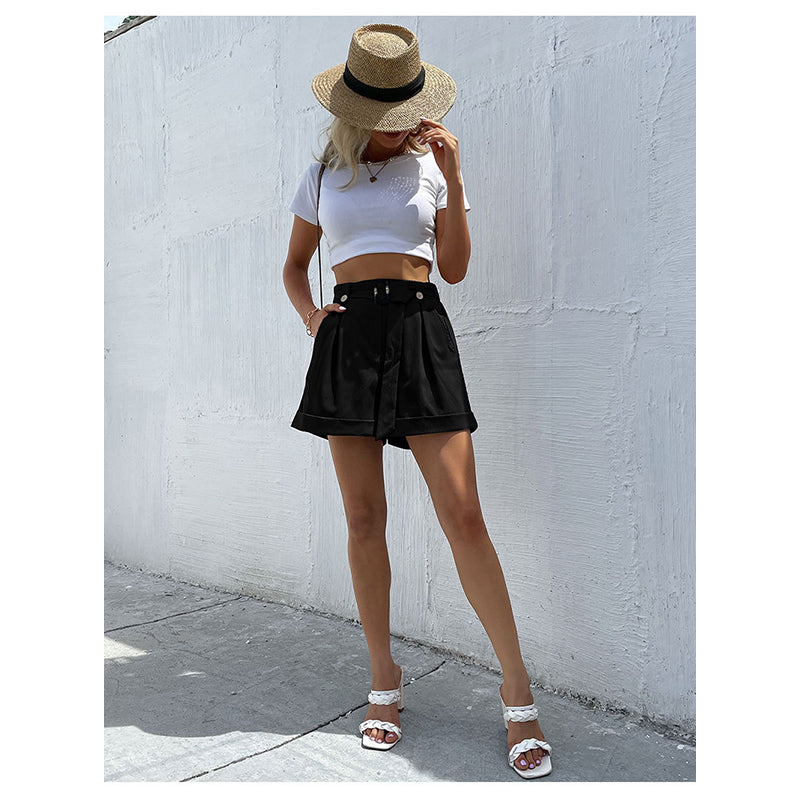 Women Black Mid-Rise Casual Shorts