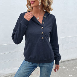 Blue Hooded Front Open Sweatshirts