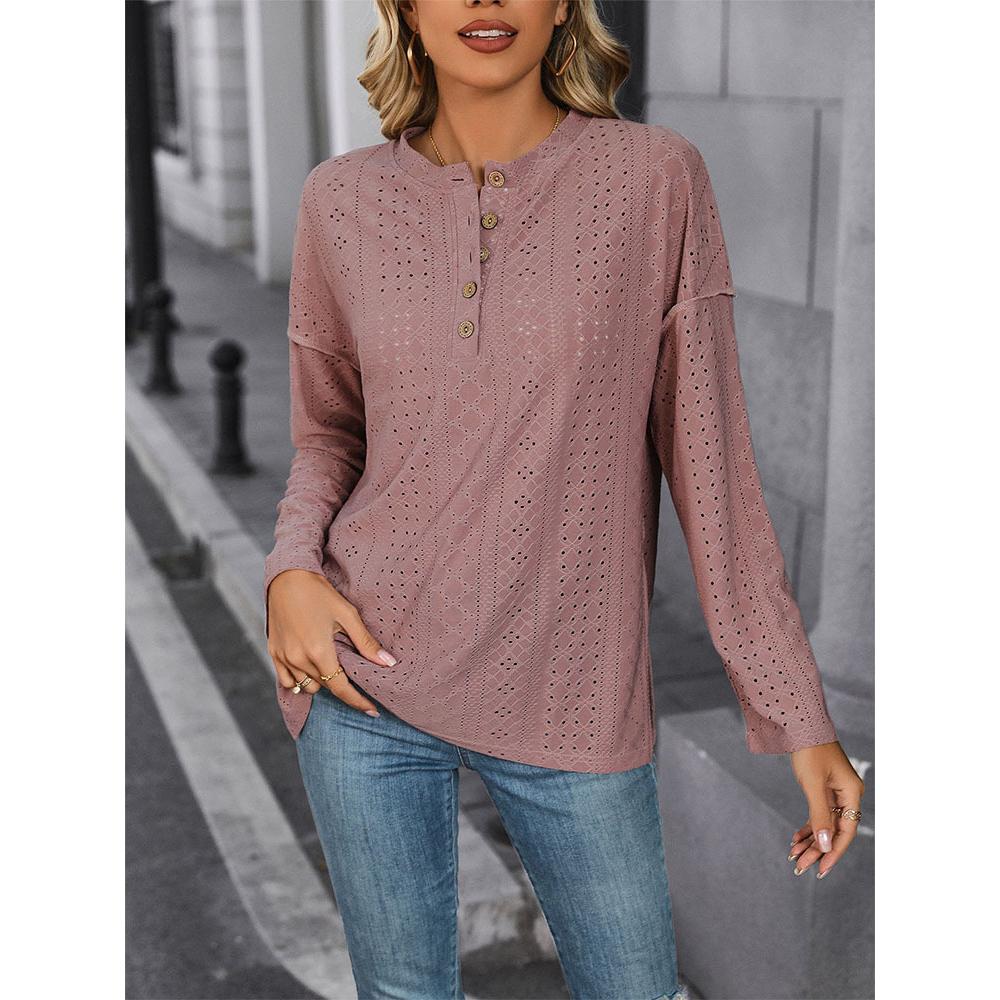 Women Crochet Round Neck Top