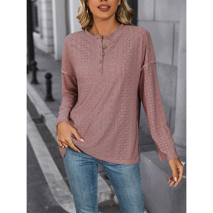 Women Crochet Round Neck Top