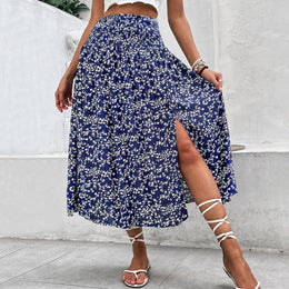 Printed Flared Midi Skirts