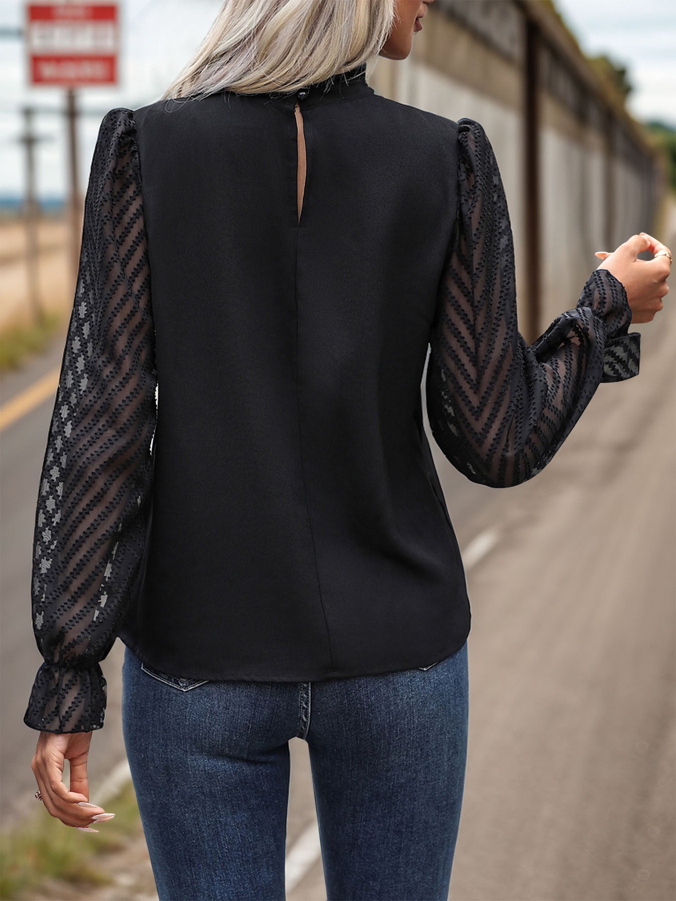 Women Solid Round Neck Top