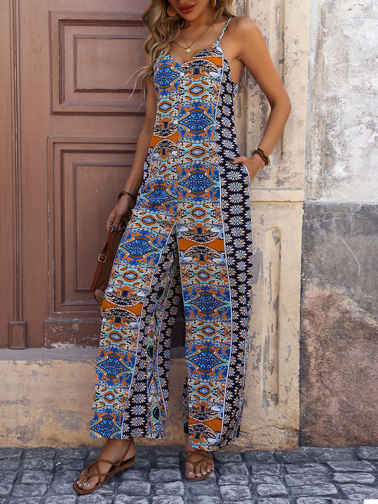 Ethnic Printed Basic Jumpsuit