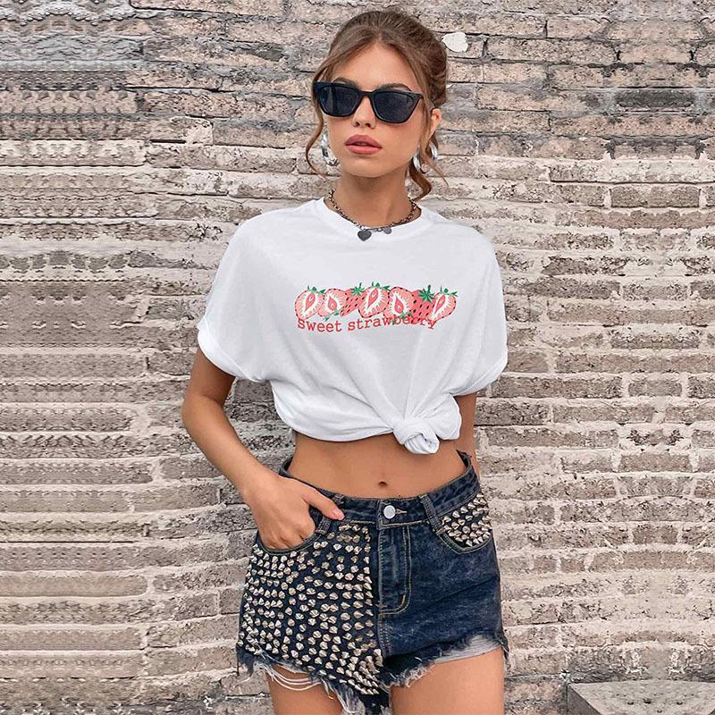 White Print Extended Sleeves Top