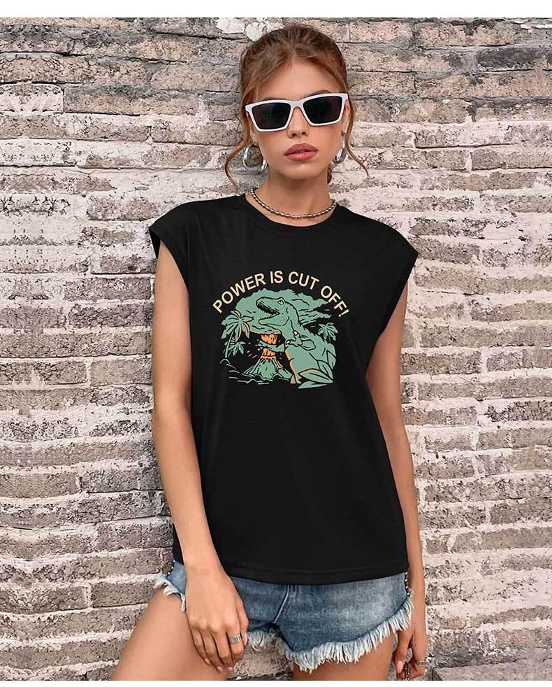 Black Print Top