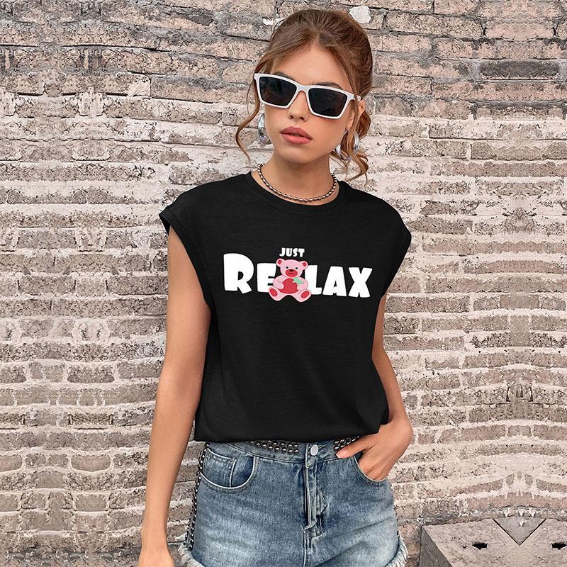 Black Print Top