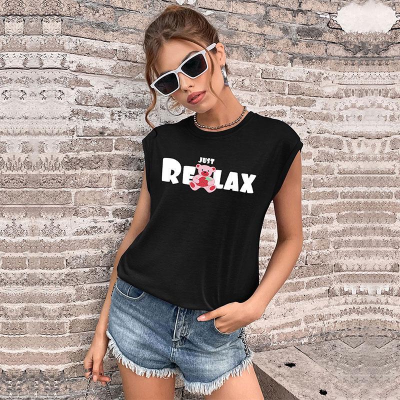Black Print Top