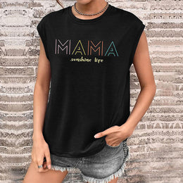 Grey Print Extended Sleeves Top