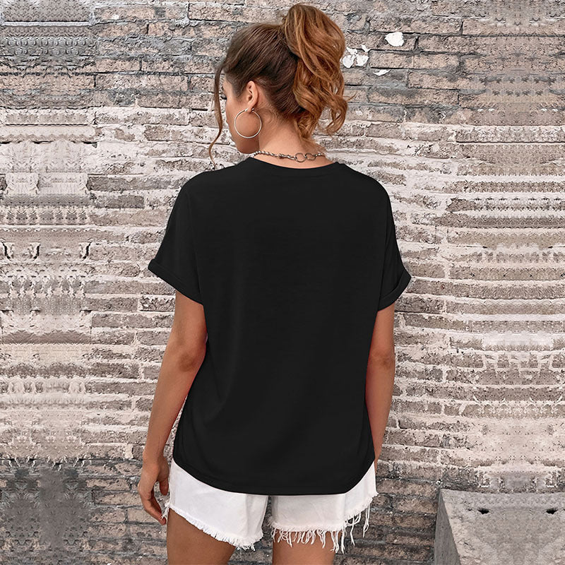 Printed Extended Sleeves Cotton T-Shirt