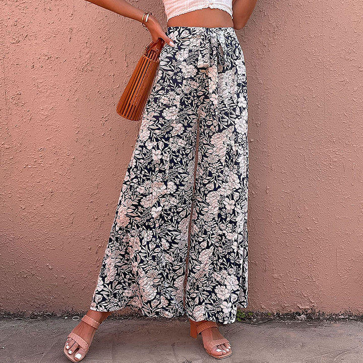 Women Floral Printed Loose Fit Trousers