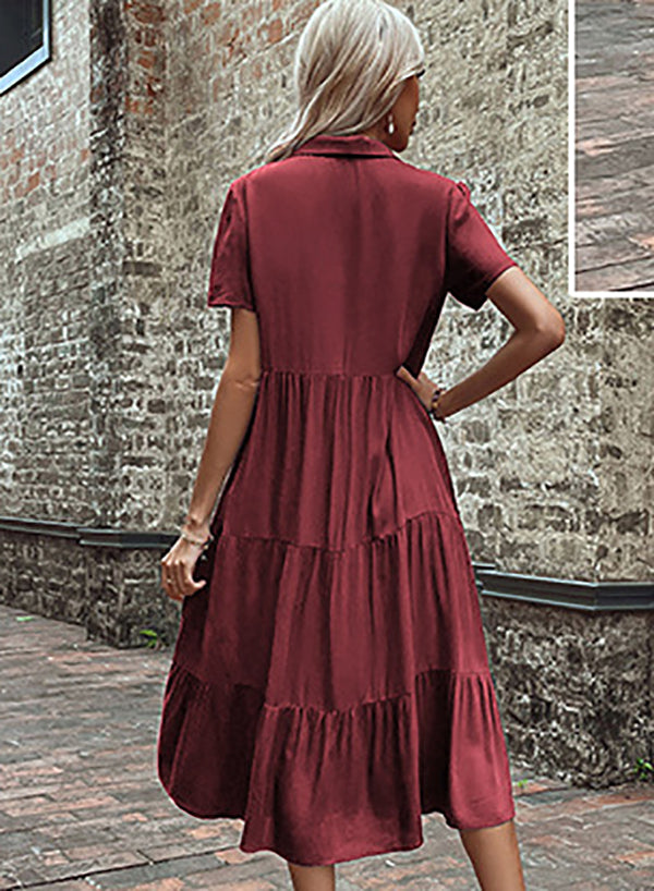 Women Shirt Midi Dress