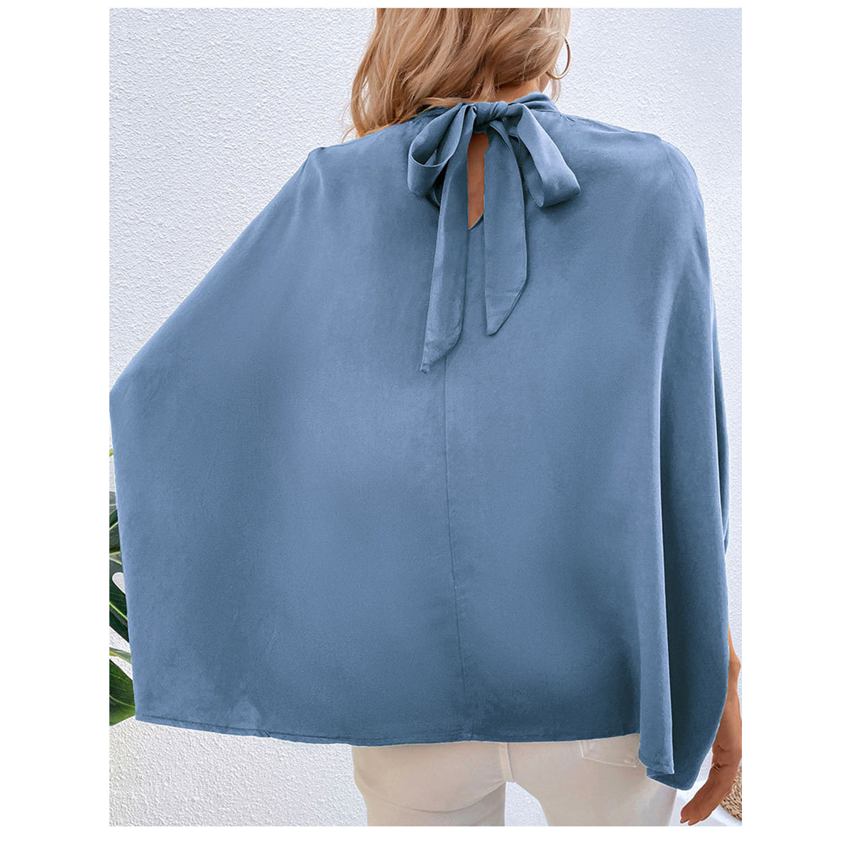 Blue High Neck Top