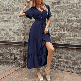 Women Layered Fit - Flare Midi Dress