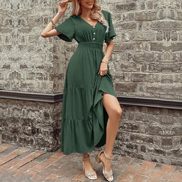 Tiered Fit & Flare Midi Dress