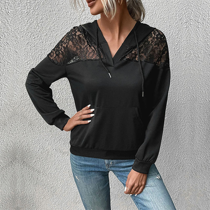 Black Hooded Knitted Top