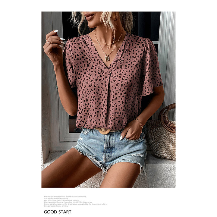 Pink Abstract Printed Regular Top