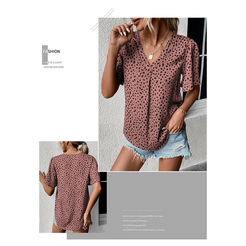 Pink Abstract Printed Regular Top