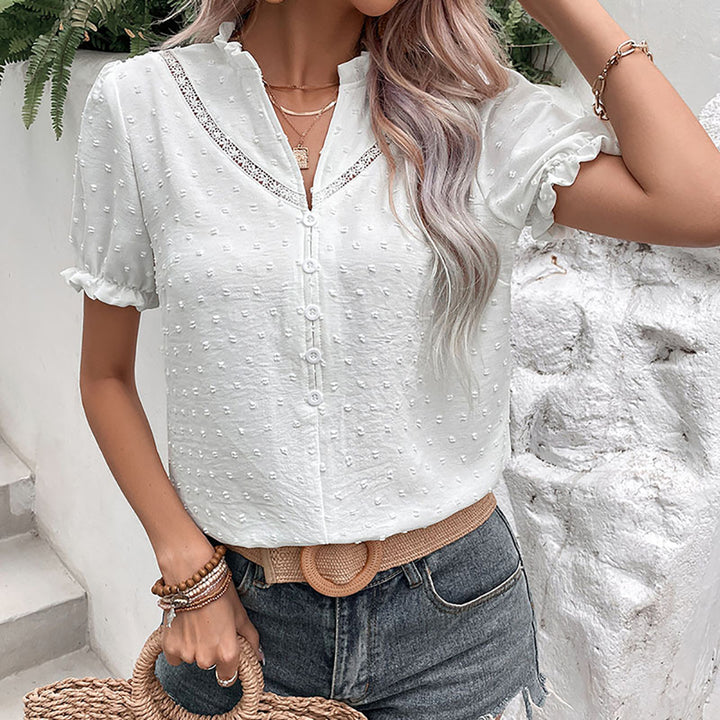 Women Self Design Bell Sleeve Top