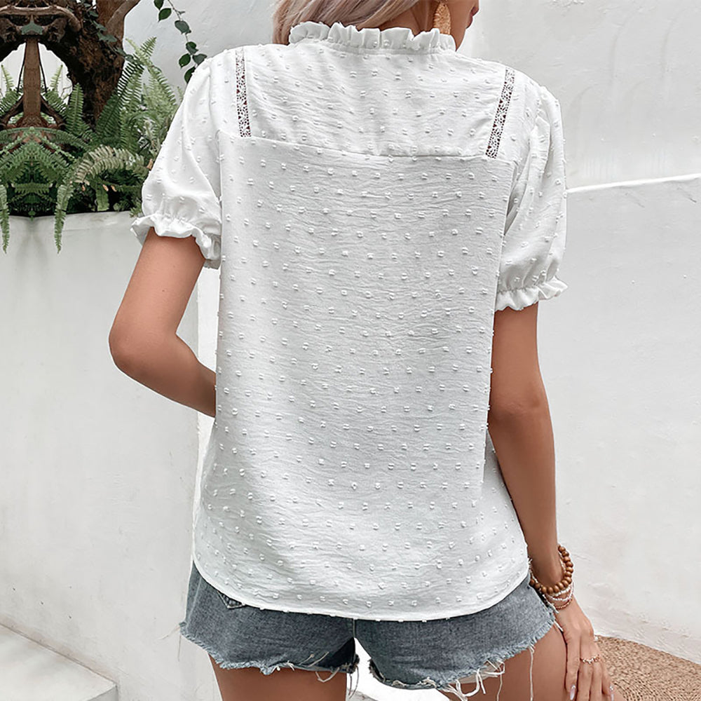 Women Self Design Bell Sleeve Top