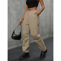 Women High-Rise Loose Fit Trousers