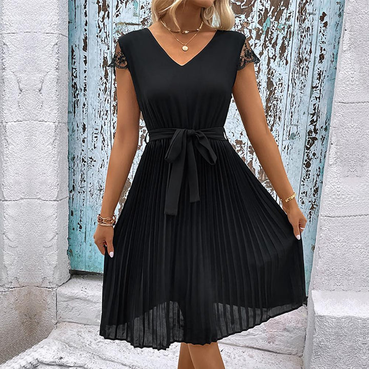Women Cap Sleeves Fit - Flare Dress