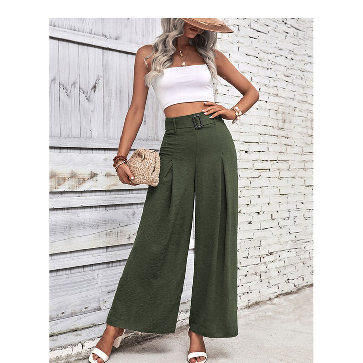 Women Green Mid-Rise Flared Fit Parallel Trousers