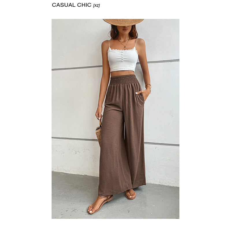 Women Brown Flared High-Rise Parallel Trousers