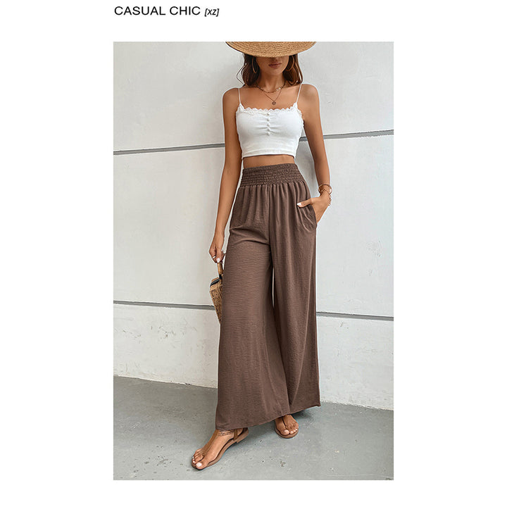 Women Brown Flared High-Rise Parallel Trousers