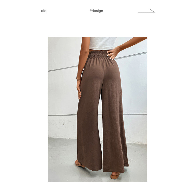 Women Brown Flared High-Rise Parallel Trousers