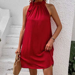 Mock Neck A-Line Dress