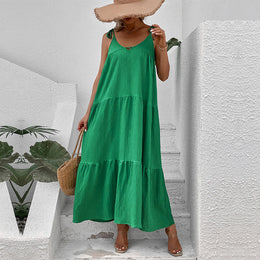 Green Sleeveless Maxi Dress