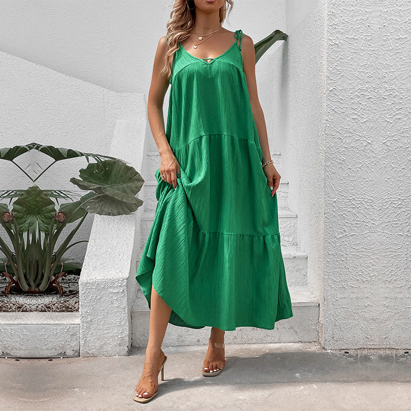 Green Sleeveless Maxi Dress