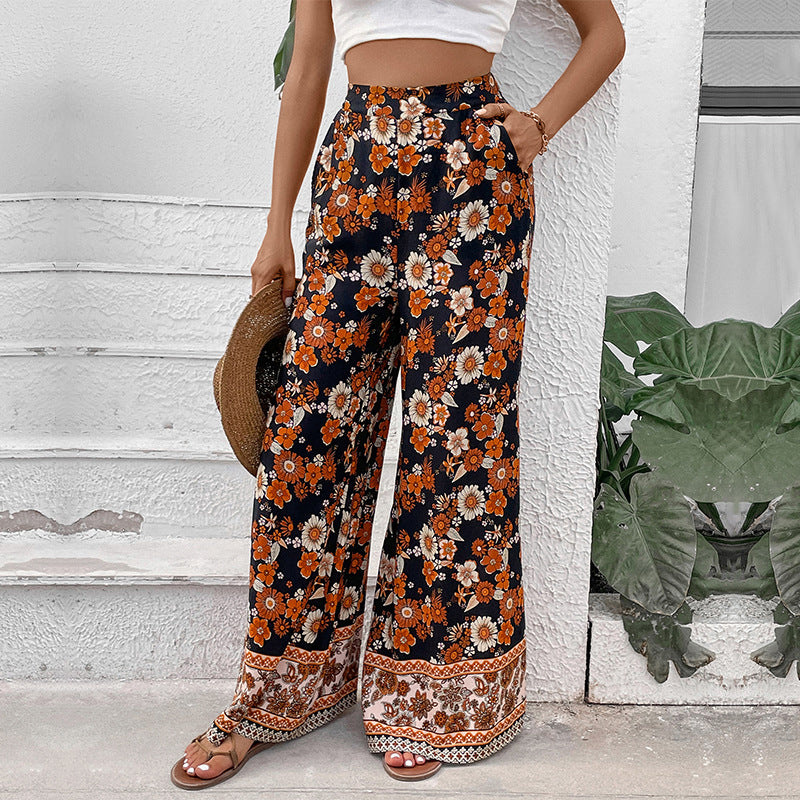 Women Floral Printed Trousers