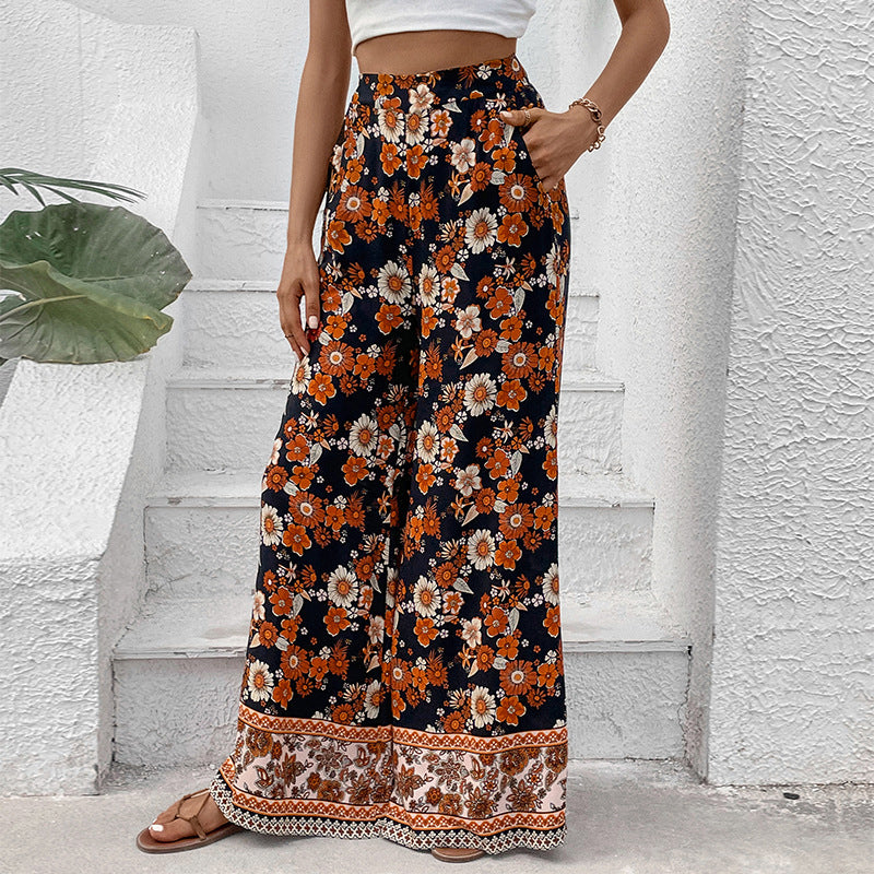 Women Floral Printed Trousers