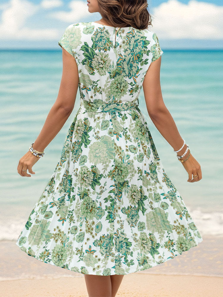 Floral Printed Fit & Flare Dress