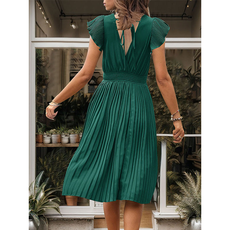Green Fit & Flare Midi Dress