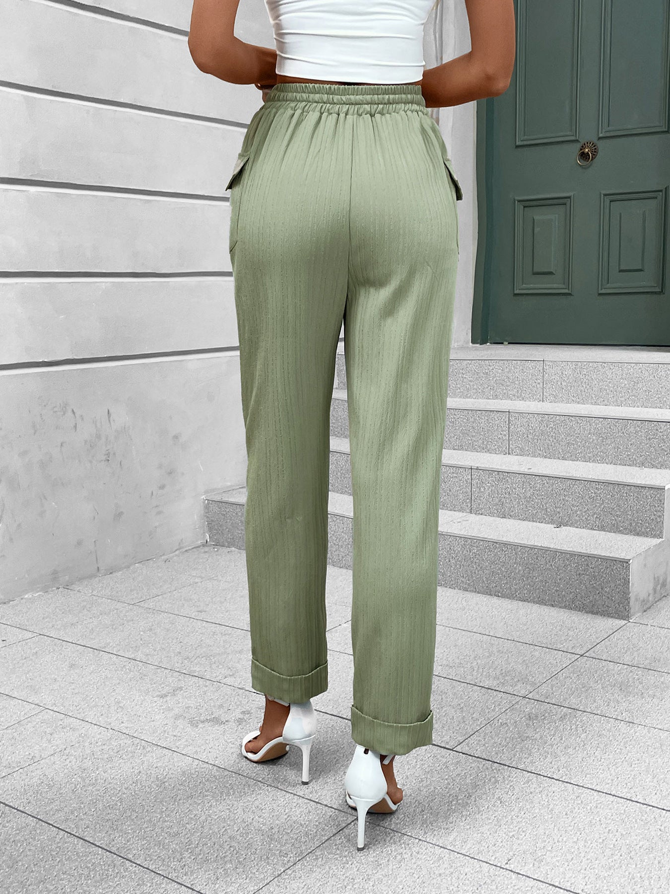 Women Loose Fit Easy Wash Trousers