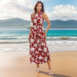 Floral Printed Off-Shoulder Maxi Dress