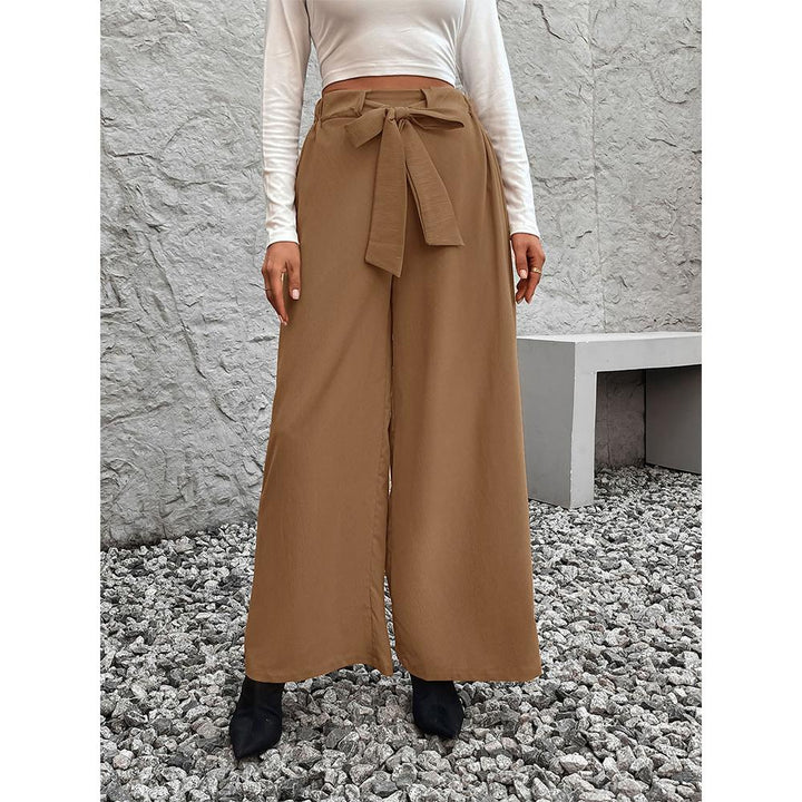 Women Mid-Rise Loose Fit Easy Wash Trousers