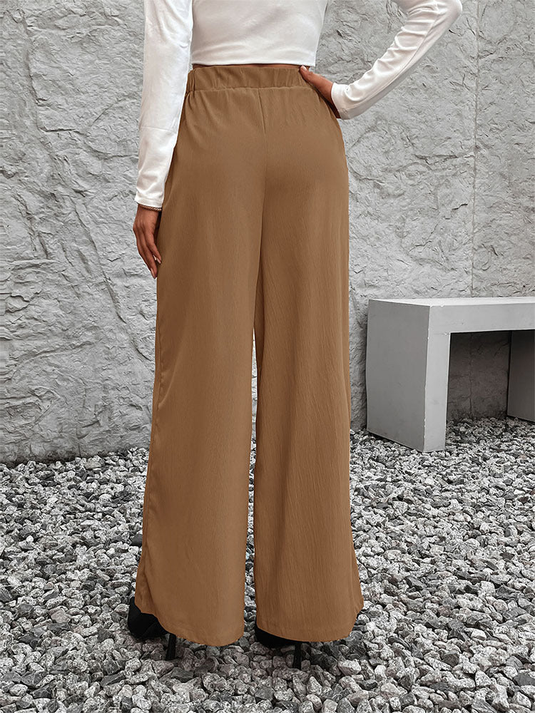 Women Mid-Rise Loose Fit Easy Wash Trousers