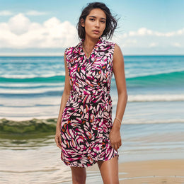 Abstract Printed Sheath Dress