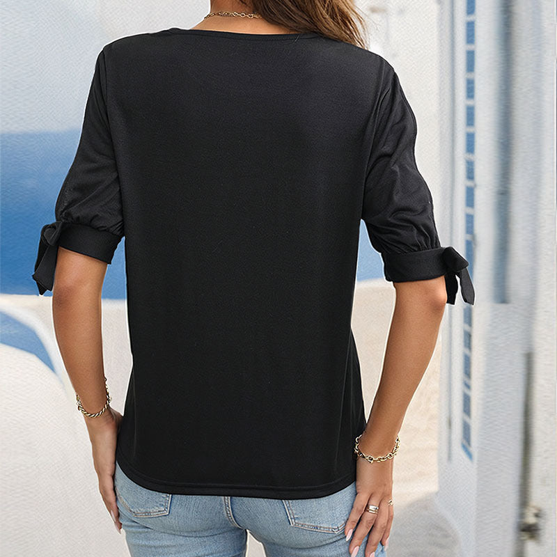 Round Neck Georgette Top