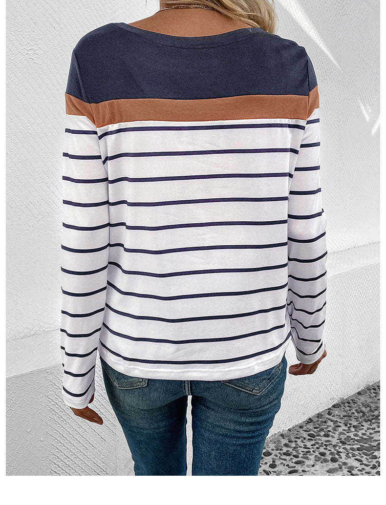 Striped Boat Neck Top