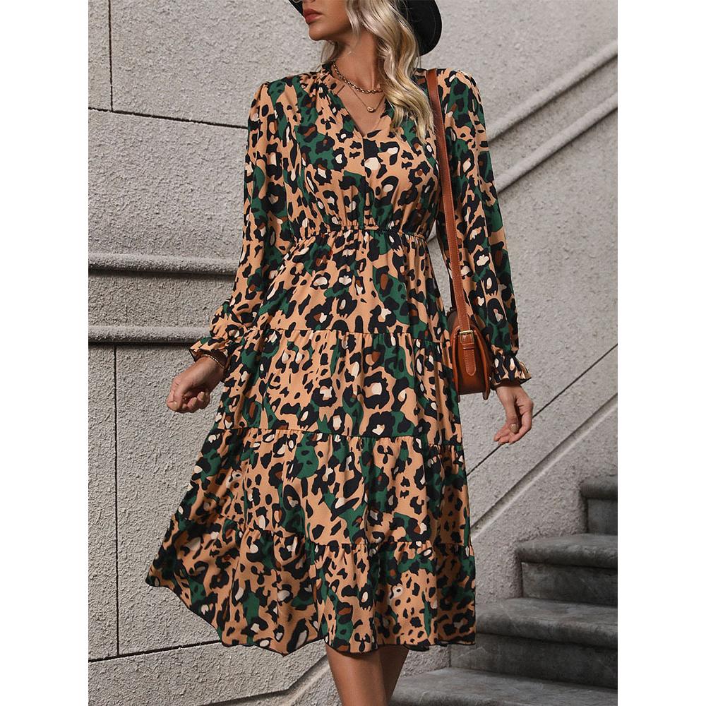 Animal Printed A-Line Dress