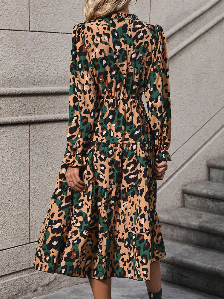 Animal Printed A-Line Dress