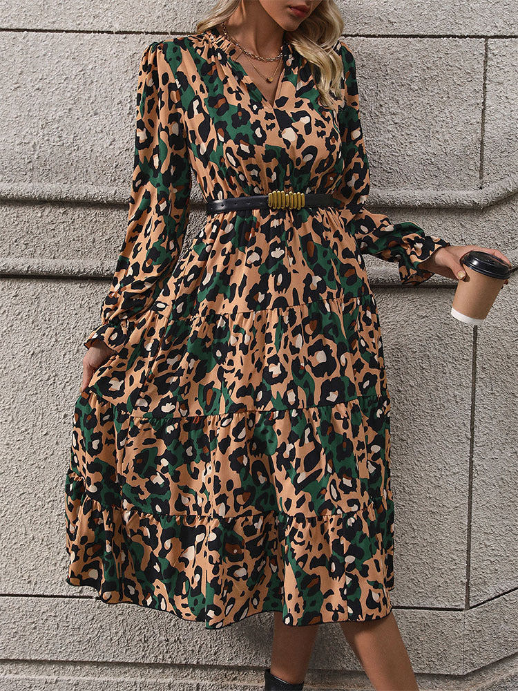 Animal Printed A-Line Dress