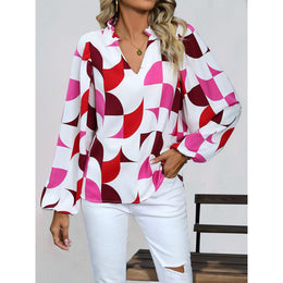 StyleCast Women Geometric V-Neck Top